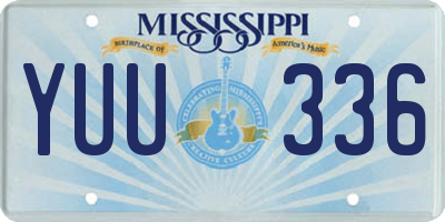 MS license plate YUU336