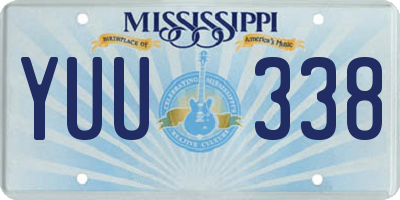 MS license plate YUU338