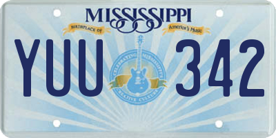 MS license plate YUU342