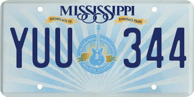 MS license plate YUU344