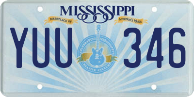 MS license plate YUU346