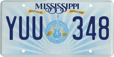 MS license plate YUU348