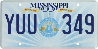 MS license plate YUU349