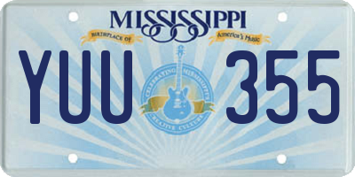 MS license plate YUU355