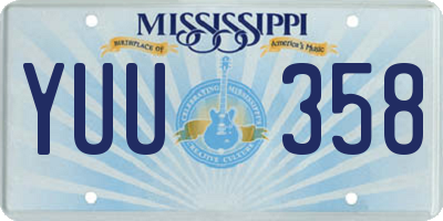 MS license plate YUU358