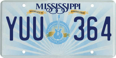 MS license plate YUU364