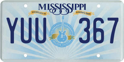 MS license plate YUU367
