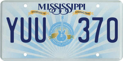 MS license plate YUU370