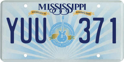 MS license plate YUU371
