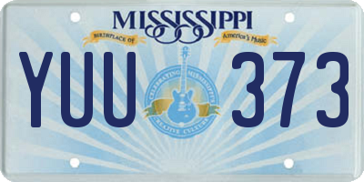 MS license plate YUU373