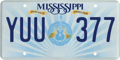 MS license plate YUU377