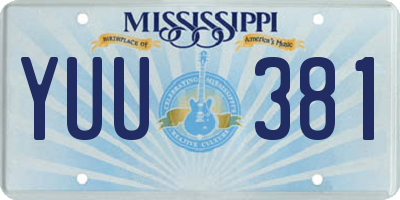 MS license plate YUU381