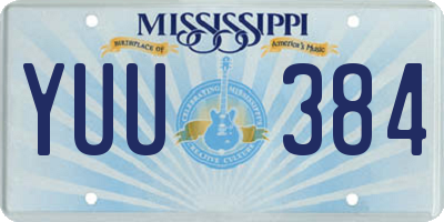MS license plate YUU384