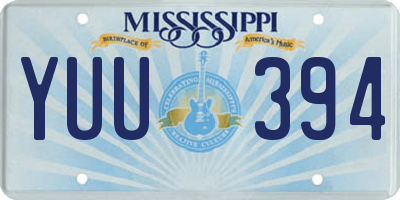 MS license plate YUU394