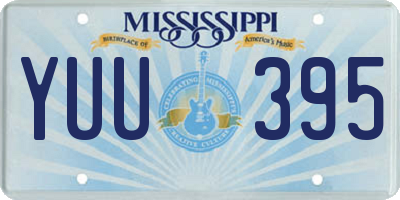 MS license plate YUU395