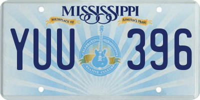 MS license plate YUU396