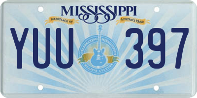 MS license plate YUU397