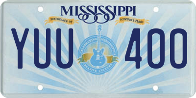 MS license plate YUU400