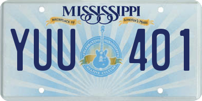 MS license plate YUU401