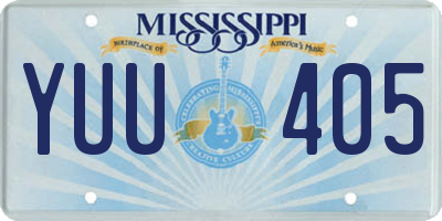 MS license plate YUU405