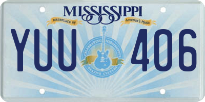 MS license plate YUU406