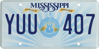 MS license plate YUU407