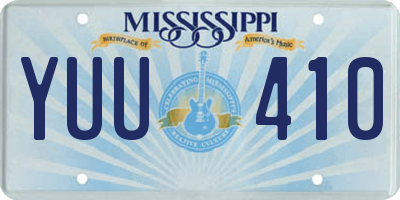 MS license plate YUU410