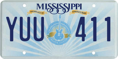 MS license plate YUU411
