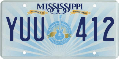 MS license plate YUU412