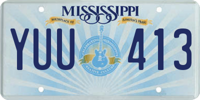 MS license plate YUU413