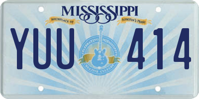 MS license plate YUU414
