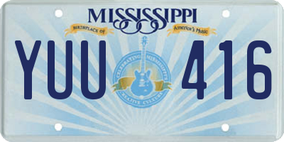 MS license plate YUU416