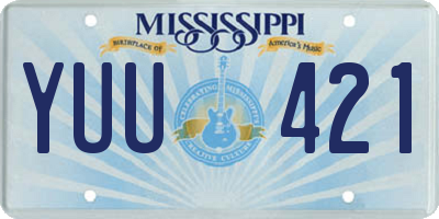 MS license plate YUU421