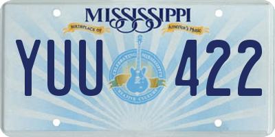 MS license plate YUU422