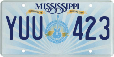 MS license plate YUU423