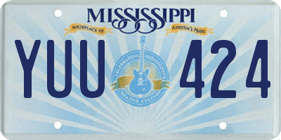 MS license plate YUU424