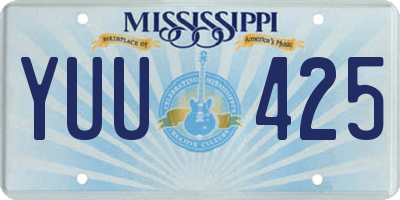 MS license plate YUU425