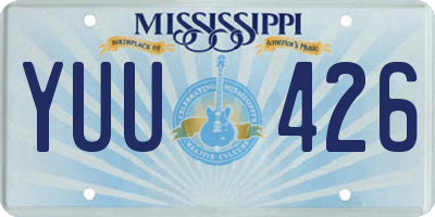 MS license plate YUU426