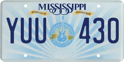 MS license plate YUU430
