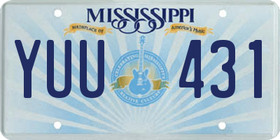 MS license plate YUU431