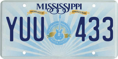 MS license plate YUU433