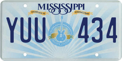 MS license plate YUU434