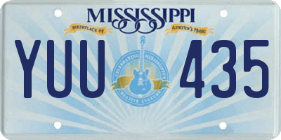 MS license plate YUU435
