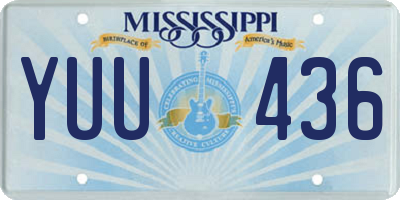 MS license plate YUU436