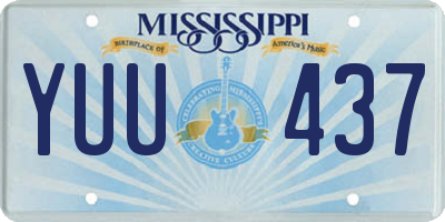 MS license plate YUU437