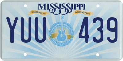 MS license plate YUU439