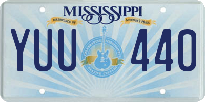MS license plate YUU440