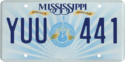 MS license plate YUU441