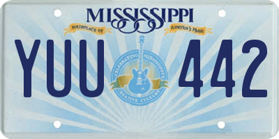 MS license plate YUU442