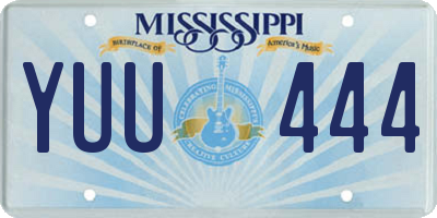 MS license plate YUU444